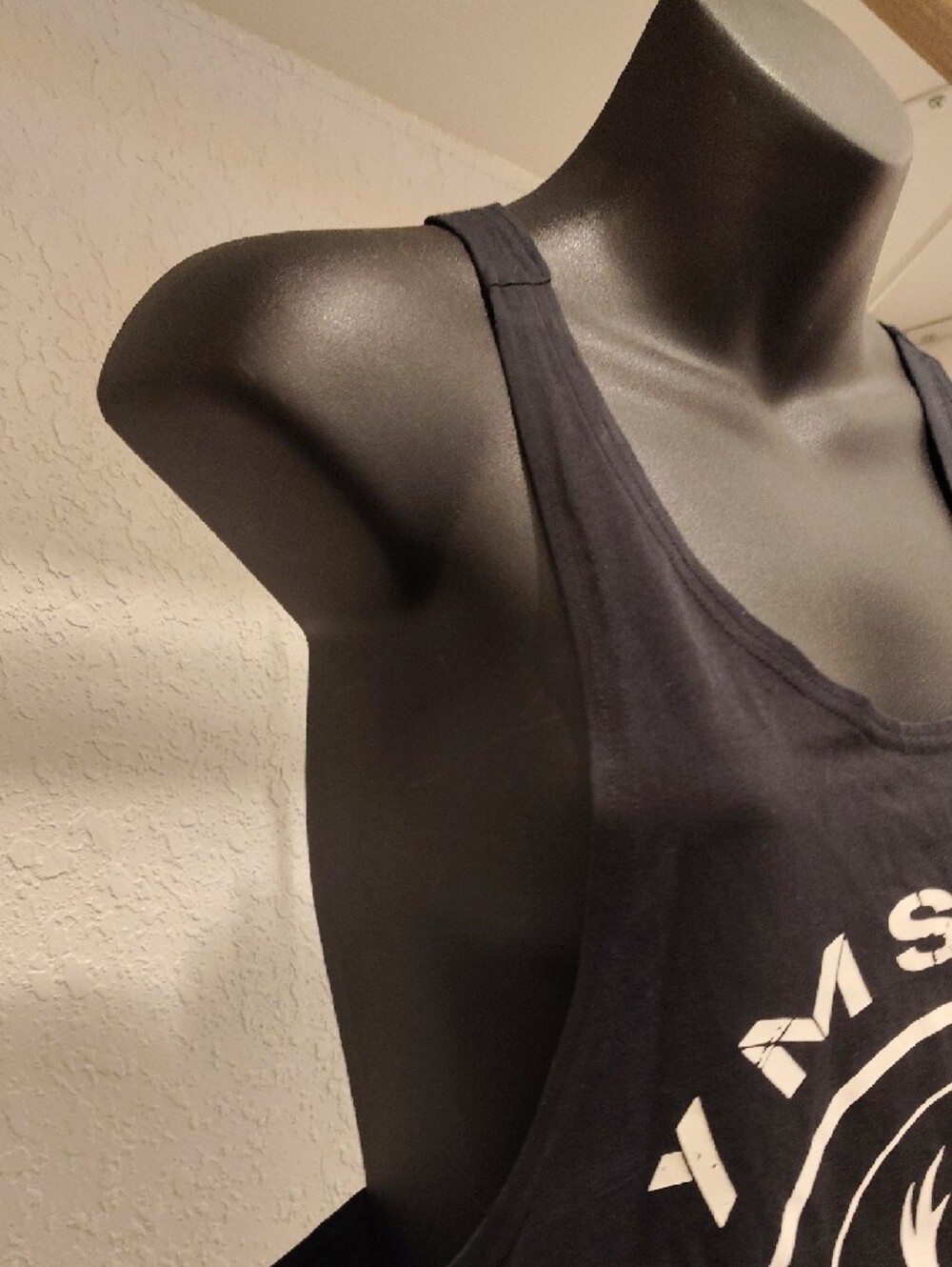Gymshark Logo Racerback Muscle Ts - Black & Burgundy - Picture 7 of 10
